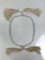 Japanese Buddhist Prayer Bracelet Vtg Juzu Beads Clear Rosary Tassel JZ172