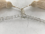 Japanese Buddhist Prayer Bracelet Vtg Juzu Beads Clear Rosary Tassel JZ172