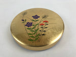Japanese Calligraphy Lid Box Ink Stone Vtg Suzuribako Gold Autumn Plants JK571