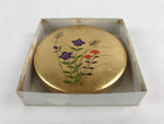 Japanese Calligraphy Lid Box Ink Stone Vtg Suzuribako Gold Autumn Plants JK571