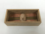 Japanese Carved Noh Mask Obidome Vtg Netsuke Sandalwood Young Girl Koomote SP1