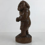 Japanese Carved Wooden Ainu Old Man Statue Vtg Okimono Hokkaido Brown AB114