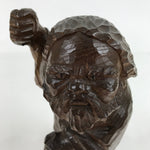 Japanese Carved Wooden Ainu Old Man Statue Vtg Okimono Hokkaido Brown AB114
