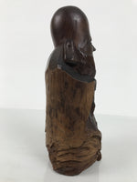 Japanese Carved Wooden Statue Vtg Fukurokuju 7 Lucky Gods Longevity Wealth ST92