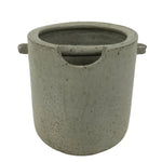 Japanese Ceramic Flower Vase Vtg Ikebana Kabin Shigaraki Ware Gray FK195