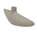 Japanese Ceramic Flower Vase Vtg Kabin White Wide Unique Textured Boat FK222