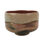 Japanese Ceramic Green Tea Bowl Matcha Chawan Raku Ware Pottery Orange CHB121