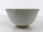 Japanese Ceramic Green Tea Bowl Matcha Chawan Vtg Hagi Ware White Pottery CHB130