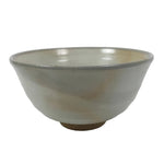 Japanese Ceramic Green Tea Bowl Matcha Chawan Vtg Hagi Ware White Pottery CHB130