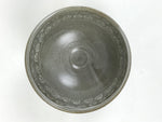 Japanese Ceramic Green Tea Bowl Matcha Chawan Vtg Mishima Gray Pottery CHB138