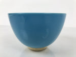 Japanese Ceramic Green Tea Bowl Matcha Chawan Vtg Pottery Blue Gold Crane CHB133