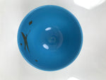 Japanese Ceramic Green Tea Bowl Matcha Chawan Vtg Pottery Blue Gold Crane CHB133