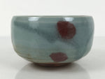 Japanese Ceramic Green Tea Bowl Matcha Chawan Vtg Pottery Blue Gray Brown CHB118
