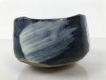Japanese Ceramic Green Tea Bowl Matcha Chawan Vtg Pottery Blue White CHB129