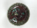 Japanese Ceramic Green Tea Bowl Matcha Chawan Vtg Pottery Brown Green CHB122