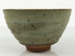 Japanese Ceramic Green Tea Bowl Matcha Chawan Vtg Pottery Gray Green CHB137