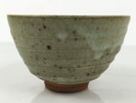 Japanese Ceramic Green Tea Bowl Matcha Chawan Vtg Pottery Gray Green CHB137