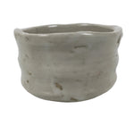 Japanese Ceramic Green Tea Bowl Matcha Chawan Vtg Pottery White Thick CHB132