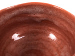 Japanese Ceramic Green Tea Bowl Matcha Chawan Vtg Red Raku Ware Pottery CHB134