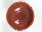 Japanese Ceramic Green Tea Bowl Matcha Chawan Vtg Red Raku Ware Pottery CHB134