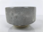 Japanese Ceramic Green Tea Bowl Matcha Chawan Vtg Shino Ware Gray Pottery CHB128