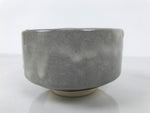 Japanese Ceramic Green Tea Bowl Matcha Chawan Vtg Shino Ware Gray Pottery CHB128