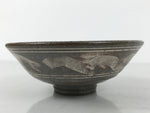 Japanese Ceramic Green Tea Bowl Summer Matcha Chawan Pottery Gray Mishima SCW9