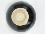 Japanese Ceramic Green Tea Bowl Summer Matcha Chawan Vtg Pottery Black SCW6