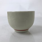 Japanese Ceramic Kutani Ware Teacup Vtg Pottery Yunomi Crackle Bamboo Red TC554