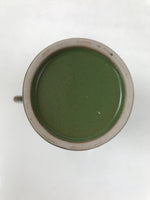 Japanese Ceramic Lidded Teapot Vtg Tall Small Pot Green Brown Black Decor Y409