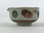 Japanese Ceramic Lipped Bowl Vtg Katakuchi Light Green Crackle Glaze PY492