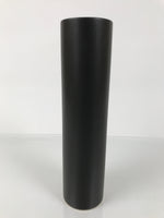 Japanese Ceramic Pottery Flower Vase Ikebana Kabin Slender Cylinder Black FK211