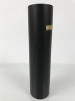 Japanese Ceramic Pottery Flower Vase Ikebana Kabin Slender Cylinder Black FK211