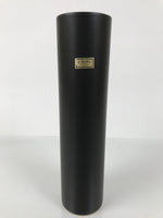 Japanese Ceramic Pottery Flower Vase Ikebana Kabin Slender Cylinder Black FK211