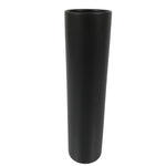 Japanese Ceramic Pottery Flower Vase Ikebana Kabin Slender Cylinder Black FK211