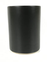 Japanese Ceramic Pottery Flower Vase Vtg Ikebana Arrangement Kabin Black FK204