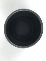 Japanese Ceramic Pottery Flower Vase Vtg Ikebana Arrangement Kabin Black FK204