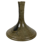 Japanese Ceramic Pottery Flower Vase Vtg Ikebana Kabin Slender Neck Brown FK206