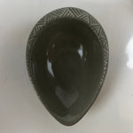 Japanese Ceramic Renge Spoon W/Stand Vtg Nabe Ramen Noodle Soup Gray PY877