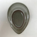 Japanese Ceramic Renge Spoon W/Stand Vtg Nabe Ramen Noodle Soup Gray PY877