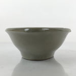 Japanese Ceramic Renge Spoon W/Stand Vtg Nabe Ramen Noodle Soup Gray PY879