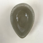 Japanese Ceramic Renge Spoon W/Stand Vtg Nabe Ramen Noodle Soup Gray PY879