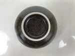 Japanese Ceramic Rice Bowl Donburi Dish Vtg Tenmoku Spot Pattern Leaf Brown Y427