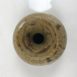 Japanese Ceramic Sake Bottle Tokkuri Drips Matte Brown Yellow Pottery TS769