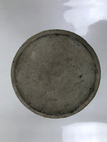 Japanese Ceramic Sake Bottle Vtg Kayoi-Tokkuri Gray Black Green Circles TS814