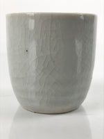 Japanese Ceramic Sake Cup Vtg Tsubomi Ochoko Guinomi Simple Plain Gray G175
