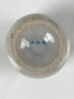 Japanese Ceramic Sake Cup Vtg Tsubomi Ochoko Guinomi Simple Plain Gray G175