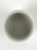Japanese Ceramic Sake Cup Vtg Tsubomi Ochoko Guinomi Simple Plain Gray G176