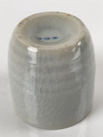 Japanese Ceramic Sake Cup Vtg Tsubomi Ochoko Guinomi Simple Plain Gray G176