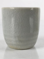 Japanese Ceramic Sake Cup Vtg Tsubomi Ochoko Guinomi Simple Plain Gray G177